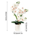 thumbnail image 3 of Maceta de orquídea artificial para decoración del hogar y la oficina, planta falsa realista de bajo mantenimiento y colocación versátil., 3 of 7