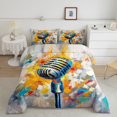 thumbnail image 2 of Erosebridal Hippie Microphone Comforter Sets Full Size, Colorful Splatter Down Comforter, Reversible 3 Pieces, 2 of 7