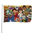 thumbnail image 1 of Yo-kai Watch Bandera impresa con temática, regalo perfecto para fanáticos, amigos y familiares, y adecuada para actividades al aire libre e interiores, decoraciones de fiesta. 90 cm × 150 cm., 1 of 6