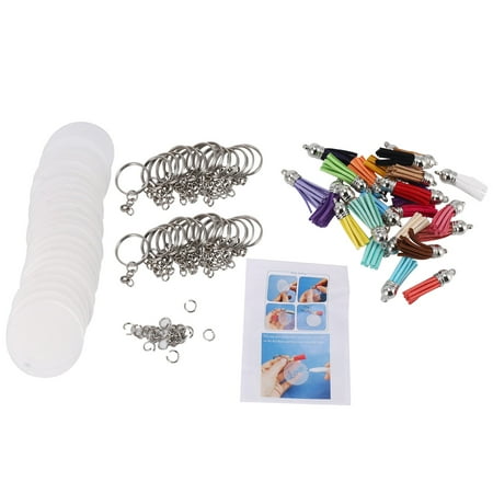 

Acrylic Blanks Transparent Round Acrylic Discs Circles Colorful Tassel Pendants for DIY Projects and Crafts