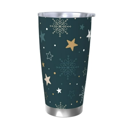 

Bingfone Christmas Snowflake for 20 Oz Stainless Steel Travel Mug Double Wall Water Coffee Cup for Home Office Outdoor Works Great for Ice Drinks and Hot Beverage-Without Straw