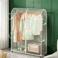 thumbnail image 4 of HengDidi Zippered Transparent Garment Rack Protector Cover - Heavy Duty Dust Resistant Storage Solution with Full Length Zipper for Clothing Organization, 4 of 7