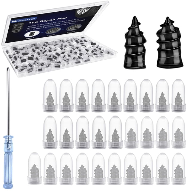 Tornillos de reparación de neumáticos NACHLYNN de goma autorroscante, 30 unidades
