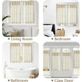 thumbnail image 5 of Linen Pinch Pleated Kitchen Curtains 36 Inch 2 Panels Natural Tier Back Tab Beige Farmhouse Cafe Light Filtering Small Window Drapes for Bathroom Laundry Room, 5 of 5