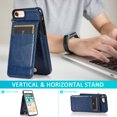 thumbnail image 2 of Feishell Fit for iPhone 7/8/SE 2020/SE 2022 Case with Credit Card Slots,Shockproof Premium PU Leather Magnetic Buckle Vertical & Horizontal Kickstand Back Flip Wallet Protective Phone Cover,Darkblue, 2 of 7
