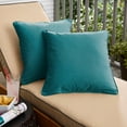 thumbnail image 4 of Sunbrella  Spectrum Peacock Corded Indoor/ Outdoor Pillow Set (Set of 2) 18 in x 18 in, 4 of 5