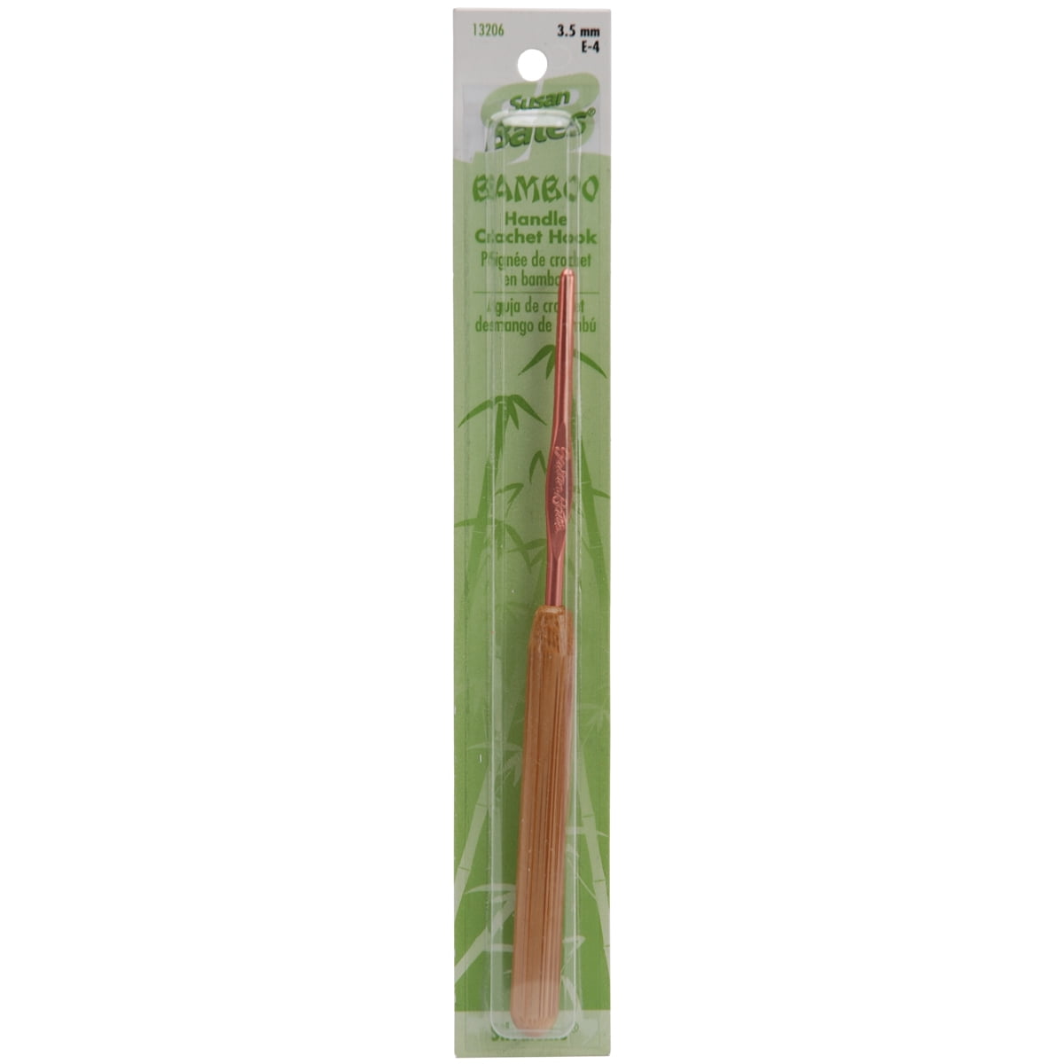 Bamboo Handle/Silvalume Head Crochet Hook 5.5'-Size E4/3.5mm