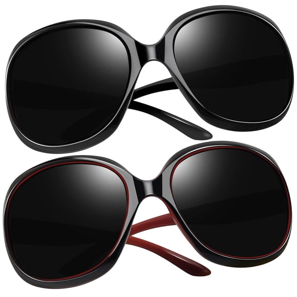 Gafas de sol Joopin Oversized Polarized para mujer negro+negro rojo