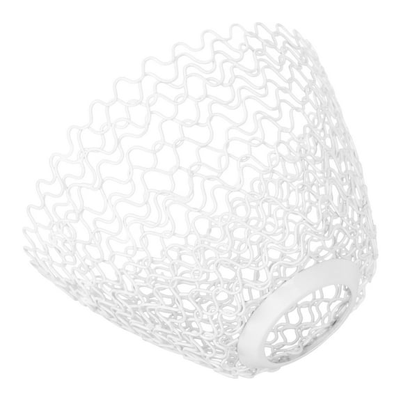 EXHUMKY 1Pc White Iron Hollow Metal Lamp Shade for Indoor Use 11.8x11.8x3.9in