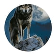 thumbnail image 4 of WYYP The Appearance of the Wolf Searching for Food, the Fierce Hunter Round Tablecloth with Elastic Edge 100% Polyester Fiber Great for Home Kitchen/Parties/Holiday Dinner White, 4 of 8