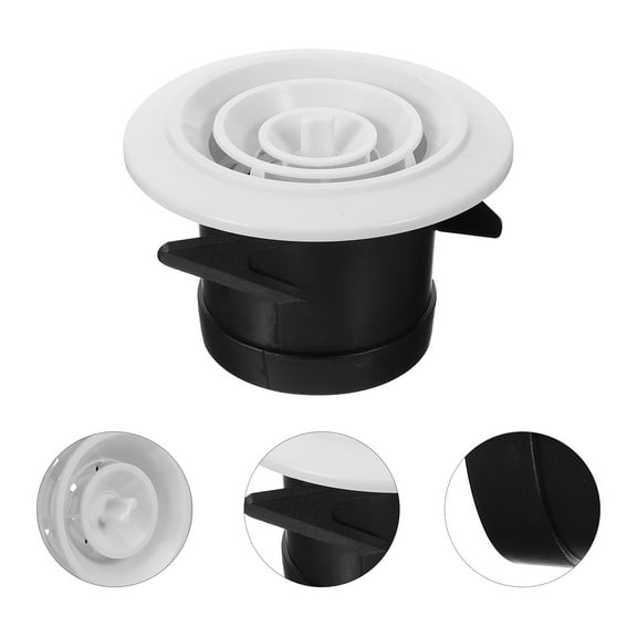 Exhaust Fan Cover,Soffit Air Vent Round Plastic Rotating Shutter Grille Ventilation Cover Round Vent Cover