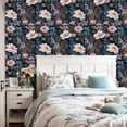 thumbnail image 4 of Peel and Stick Wallpaper Botanical Floral Pink Yellow Self Adhesive Removable Renter Friendly Contact Paper for Bedroom 24in x 118in, 4 of 8