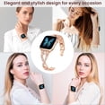 thumbnail image 5 of Correas para Apple Watch de 38 mm, 40 mm y 41 mm para mujer, serie 9, 8, 7, 6, 5, 4 SE, correa de metal brillante, elegante y bonita, correa de oro rosa, 5 of 5