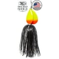 thumbnail image 2 of Tooth Shield Tackle The 309 Musky Bucktail Muskie Pike Double 9 Inline Spinner Musky Lures Baits Tackle (Black Flame), 2 of 2