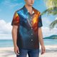 thumbnail image 3 of Fotbe Red And Blue Fire Dragon E Camisa Hawaiana para Hombre Unisex – Camisa Casual de Verano con Botones de Manga Corta de Algodón y Lino,Medium, 3 of 7