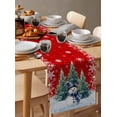 thumbnail image 6 of Ldtrchee Red Snowman Christmas Table Runner 72 Inches, Snowflake Green Xmas Tree Bed Runner Dresser Scarves Tabletop for Indoor Outdoor Parties/Ceremony/Banquet, 13" x 72", 6 of 8