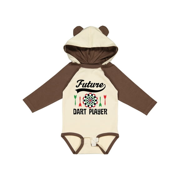 Inktastic Future Dart Player Game Boys or Girls Long Sleeve Baby Bodysuit