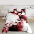 thumbnail image 2 of Homewish Abstract Stripes Full Size Comforter Sets 3-Piece for Teens Boys Girls,Geometric Lines Bedding Comforter Set,Black Red White Gradient Lightweight Bedding Sets,Luxury Bedroom Decor, 2 of 8