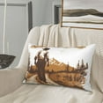 thumbnail image 5 of Uemuo Western Cowboy Countryside Print Throw Pillow Case – Cozy & Soft Cushion Cover, Hypoallergenic Pillow Case for Sleeping, Perfect for Women with Envelope Closure-16"x24", 5 of 6