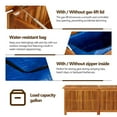 thumbnail image 5 of vidaXL Patio Storage Box Cushion and Blanket Outdoor Garden Solid Wood Acacia, 5 of 11