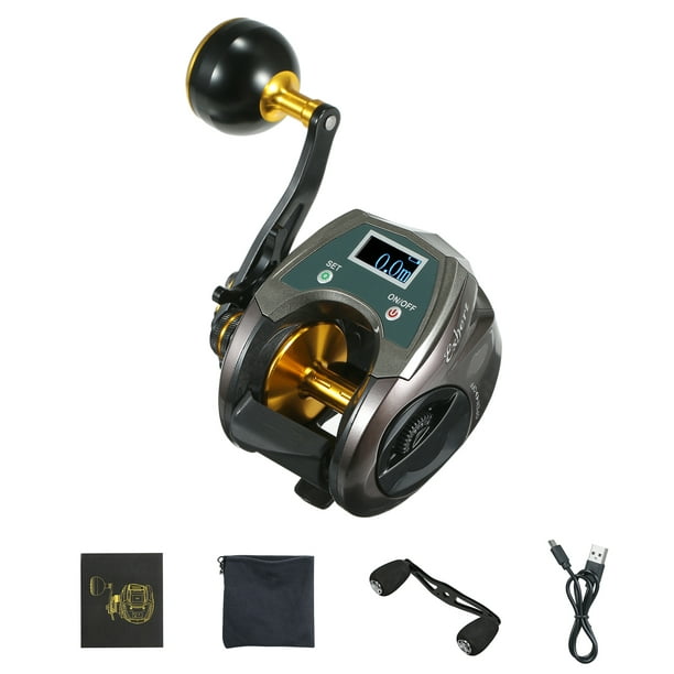 USB Rechargeable Carbon Fiber Baitcasting Reel 9+1BB Fishing Reel with  Display High Speed 6.4: 1 Gear Ratio Magnetic Brake System Baitcaster Reel  For Right Hand Left 