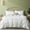 White, variant on Queen Duvet Cover, Soft Bedding Set for All Seasons, Comforter Set, Boho Embroidery, Multi Colors & Sizes Available(Beige, 3 Pcs, 90"x 90")