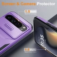 thumbnail image 3 of KOMI for Google Pixel 9/9 Pro Case with 1 Screen Protector, Built-in Slide Camera Cover, Military Grade Drop Protection, Heavy Duty Rugged Shockproof Protective Phone Cover, Purple, 3 of 5