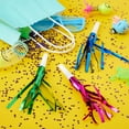 thumbnail image 2 of Juvale Party Noise Makers & Horns - Bulk Party Horns & Blowers - Tinsel Fringe Noise Makers for Kids - Multicolor Celebration Favors - Plastic, Pack of 50, 5 Colors, 2 of 10