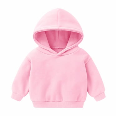 Toddler Baby Solid Color Hoodies Cute Unisex Hooded Sweatshirt Pullover Girls Boys Casual Winter Warm Soft Sweater