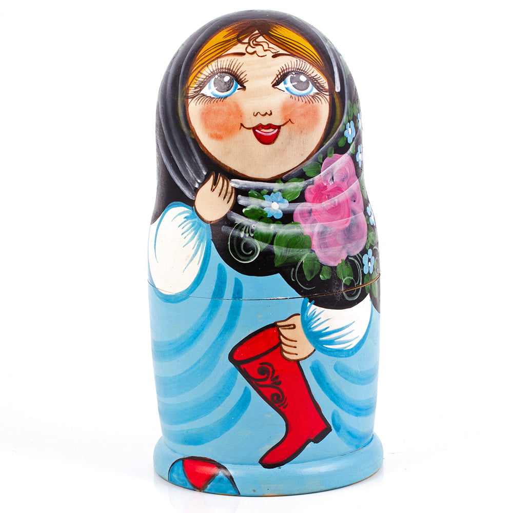 Striptease Nesting Doll Matryoshka Hand Painted Russia Stacking Doll Nude Naked 