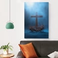 thumbnail image 4 of Jesus Christ Wall Art Cross And Crown of Thorns Poster Canvas Print Poster Decorative Painting Canvas Wall Art Living Room Posters Bedroom Painting 16x24inch(40x60cm), 4 of 6