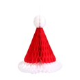 thumbnail image 4 of 2Pc Christmas 3D Honeycomb Paper Ornaments, Hanging Santa Hat Paper Decorations, Foldable Paper Snowflake Hanging Decor, Winter Holiday Ceiling Hangings, Xmas Paper Craft Party Supplies, 4 of 5