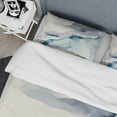 thumbnail image 4 of Designart "Sapphire Blue Celestial Scene IX" Abstract Liquid Ink Bedding Covert Set - Modern Blue Abstract Bed Set With 2 Shams, 4 of 6