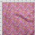 thumbnail image 4 of oneOone Cotton Cambric Pink Fabric Kids Alphabet Dress Material Fabric Print Fabric By The Yard 42 Inch Wide, 4 of 4