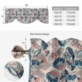 thumbnail image 6 of Tie Up Valance Curtain for Kitchen,Paisley Flower Leaves Texture Rod Pocket Short Curtains Adjustable Tie-Up Shade Valances,Seamless Retro Floral Art Window Treatment for Bathroom Living Room, 6 of 9