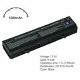 thumbnail image 2 of Battery For Dell Inspiron 0UK716 0WK371 0WK379 0WK380 0WK381 0WP193 0X284G WP193, 2 of 6
