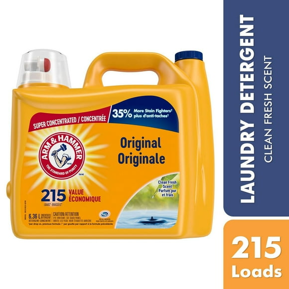 Arm & Hammer Clean Fresh Scent Liquid Laundry Detergent, 215 Loads, 6.36-L