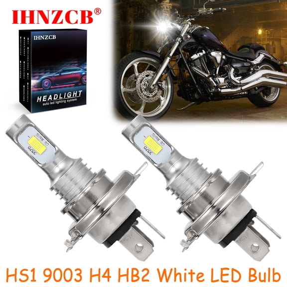 IHNZCB for Yamaha Raider XV1900 2008-2014 - 2X HS1 9003 H4 HB2 LED Headlights Bulb 50W White YTB,Motorcycle Light,Y116