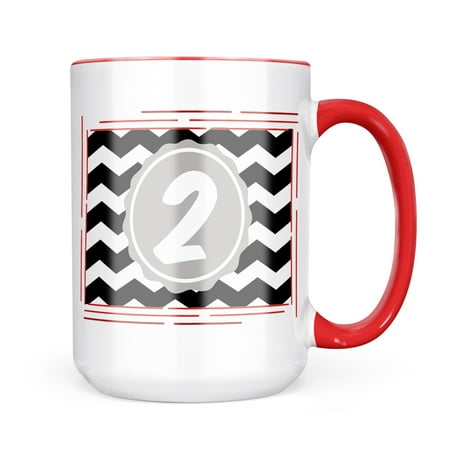 

Neonblond Monogram 2 Black Chevron Mug gift for Coffee Tea lovers