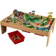 thumbnail image 4 of KidKraft Waterfall Mountain Wooden Train Set & Table with 120 Pieces, For Ages 3+, 4 of 14