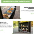 thumbnail image 4 of TOTAL 6x10FT Hardtop Grill Gazebo – Outdoor Metal BBQ Canopy with Galvanized Steel Double Roof, 2 Storage Cabinets, Ceiling Hooks, Permanent Patio Shelter for Backyard and Garden, Brown, 4 of 8