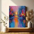 thumbnail image 6 of Abstract Cityscape Oil Painting Canvas Print Wall Art for Living Room Bedroom Office Dining Room Hallway Decor, 6 of 8