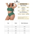 thumbnail image 6 of DARING DIVA Women's Plus 2pcs Polka Dots Bikini Bandeau Suits 1X Dark Green, 6 of 7