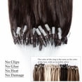 thumbnail image 3 of Benehair 50g Micro Ring Human Hair Extensions Micro Ring Beads 100% Remy Hair Extension Micro Link Hair Ombre Brown 1g/s Easy Loop In 16"-24", 3 of 13