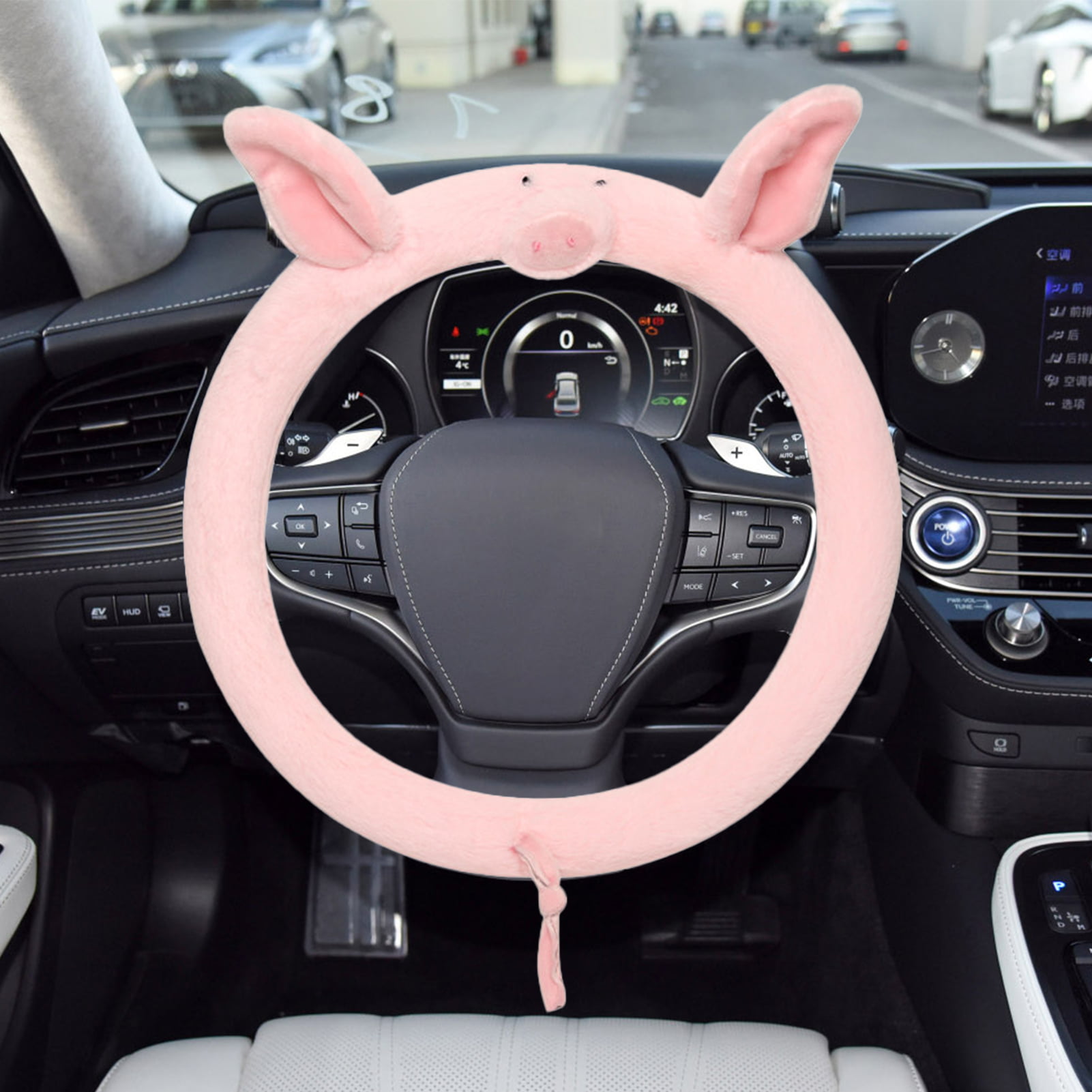 Upetstory Universal Car Vehicle Steering Wheel Cover Cute Ferrets Design Car Wheel Protector Compatible with 35cm-46cm Steering Wheel Green 