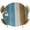 Blue, variant on Round Table Cover 55-60 Inch Teal Brown Wooden Waterproof Reusable Table Cloth Round Fitted Vinyl Tablecloth with Elastic Edged for Parties Outdoors, Farmhouse Vertical Striped Art