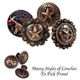 thumbnail image 7 of Urbalabs Cast Iron Copper Large Concho Star Knobs Kitchen Cabinet Handles and Drawer Pulls Antique Country Home Rustic Decor Farmhouse Cabinet Handle Western Dresser Pulls, 7 of 7