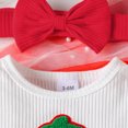 thumbnail image 6 of Kaprioy Baby Girl Fall Winter Clothes Rompers Baby Girl Fall Clothes Toddler Winter Outfits Ruffle Sleeve Sweatshirts Pants Headband Set, 6 of 8