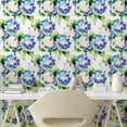 thumbnail image 2 of Ambesonne Springtime Peel & Stick Wallpaper for Home, Soft Tones Hydrangea Art, 13"x100", Green Blue and Purple, 2 of 5