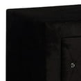 thumbnail image 2 of Rea Nightstand- 2 Drawers with Crystal Knobs- Black Velvet Upholstery, 2 of 7